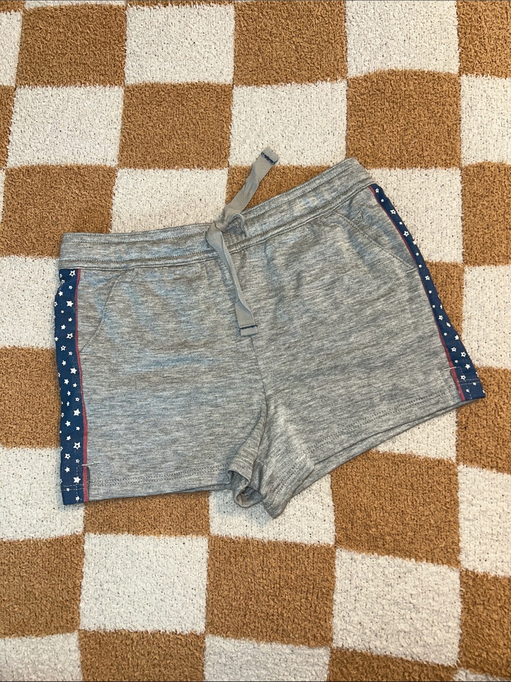 Grey Knit Drawstring  Vineyard Vines Shorts with Star Accent